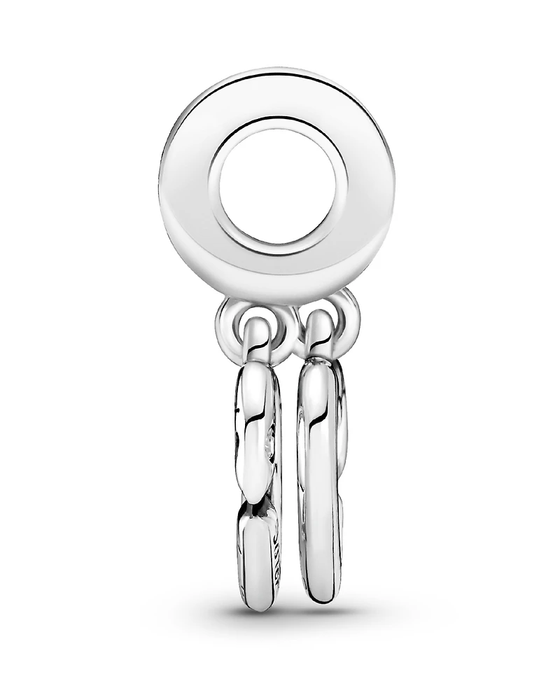 Pandora Cubic Zirconia Linked Sister Hearts Split Dangle Charm