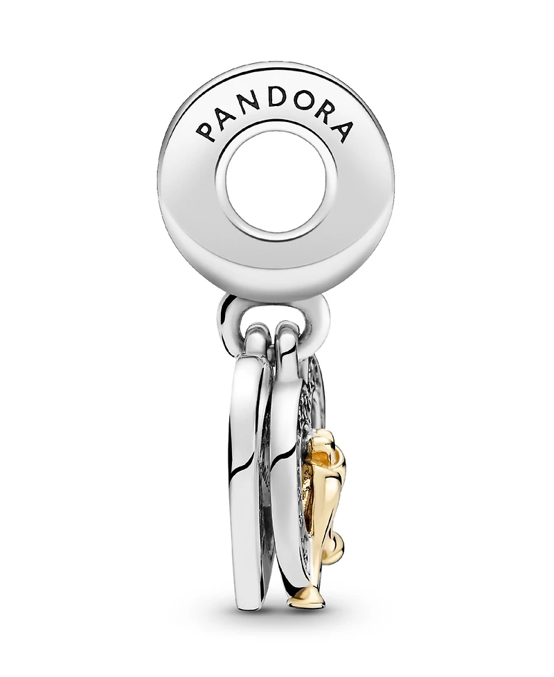 Pandora Cubic Zirconia Two-Tone Happy Anniversary Dangle Charm