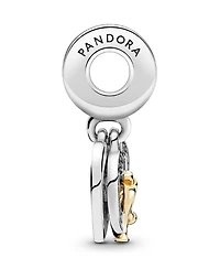Pandora Cubic Zirconia Two-Tone Happy Anniversary Dangle Charm