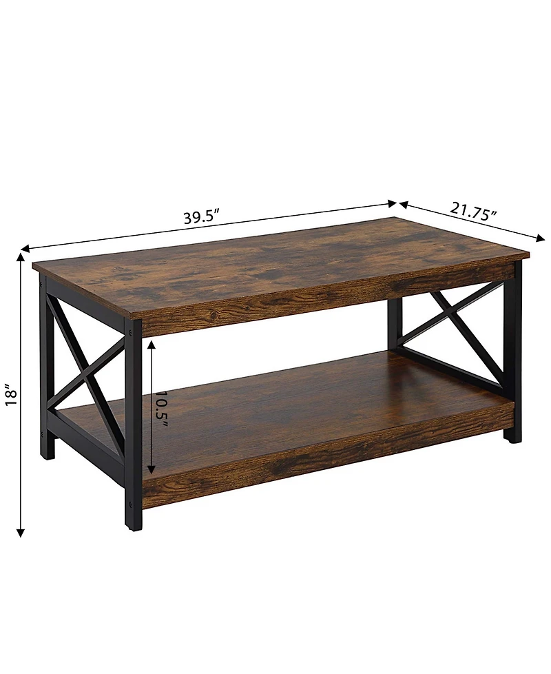 Convenience Concepts 39.5" Medium-Density Fiberboard Oxford Coffee Table with Shelf