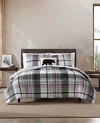 Eddie Bauer Normandy Plaid Micro Suede Down Alternative Reversible Piece Comforter Set