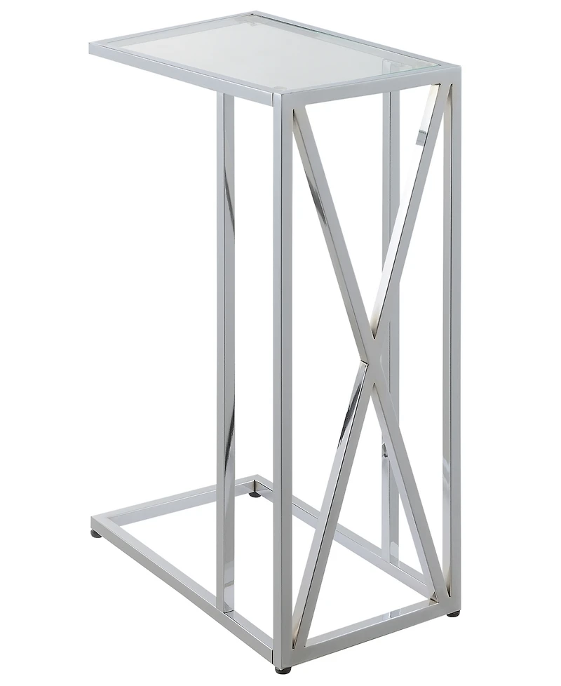 Convenience Concepts 15.75" Oxford Glass C End Table