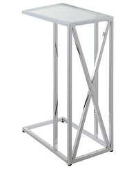 Convenience Concepts 15.75" Oxford Glass C End Table