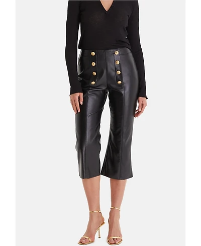 Furniq Uk Women's Black Leather Pants
