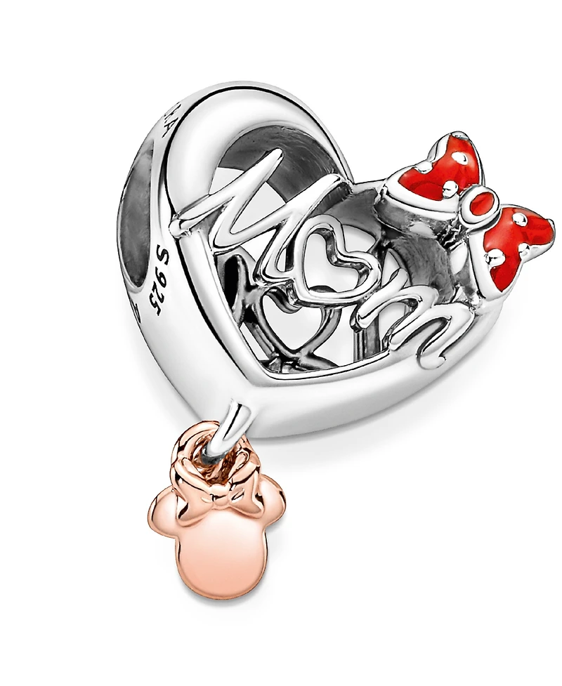 Pandora Sterling Silver Disney Minnie Mouse Mom Heart Charm