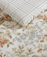 Laura Ashley Bramble Floral Cotton Reversible -Piece Comforter Set