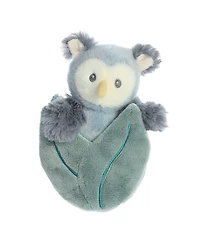 ebba Small Ollie Owl Pocket Peekers Playful Baby Plush Toy Blue 5.5"