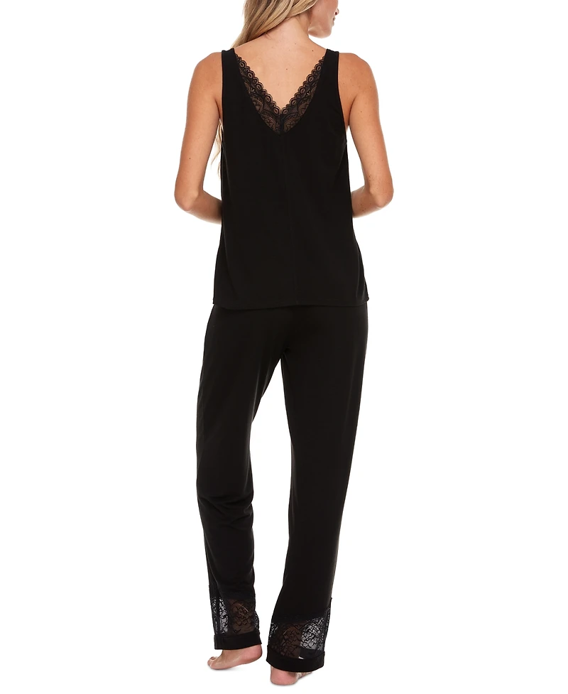 Flora by Nikrooz Women's Franny Tank and Pajama Pants Set