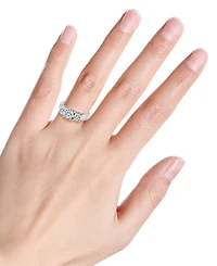 Diamond Three Stone Channel-Set Engagement Ring (1-1/2 ct. t.w.) in 14k White Gold