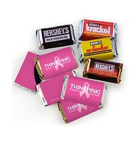 Just Candy Breast Cancer Awareness Chocolate Hershey's Candy, 128 Pieces