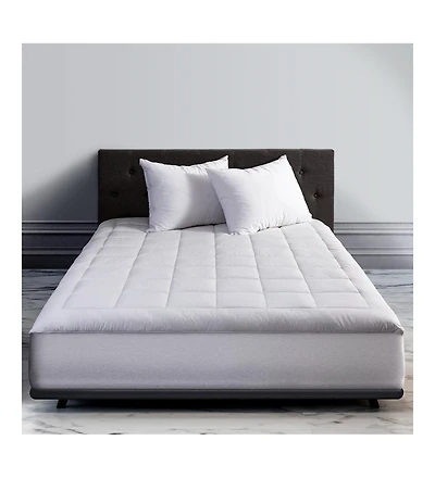 Circles Home Circleshome Ultra-Plush Down Alternative Cotton Top Mattress Pad White Twin