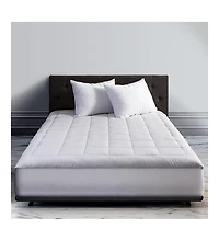 Circles Home Circleshome Ultra-Plush Down Alternative Cotton Top Mattress Pad White Twin