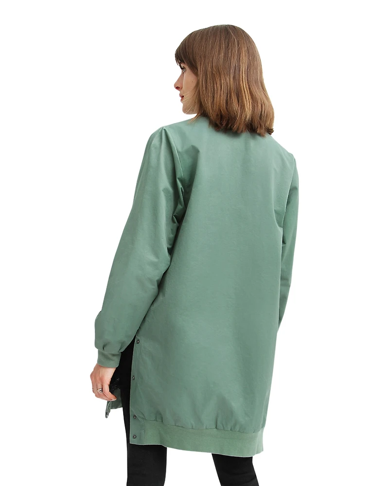 Belle & Bloom Women's Chasing You Long Bomber Jacket