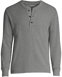 Lands' End Men's Long Sleeve Thermal Waffle Henley