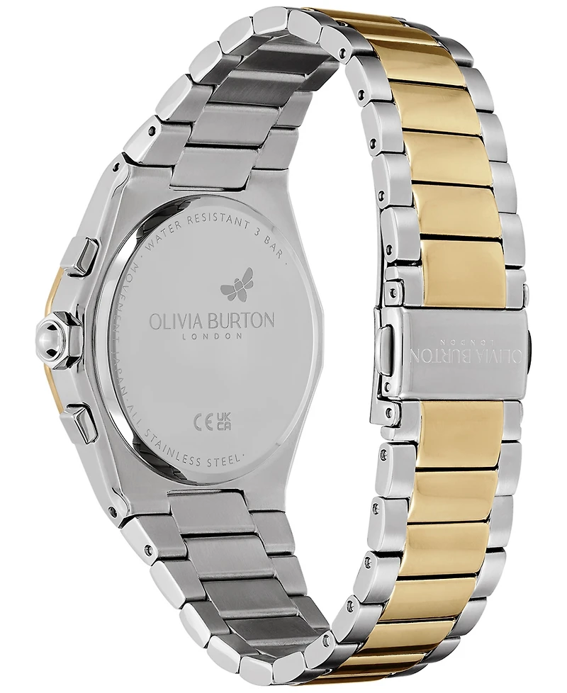 Olivia Burton Women's Hexa Multifunction Two-Tone Stainless Steel Bracelet Watch 38mm