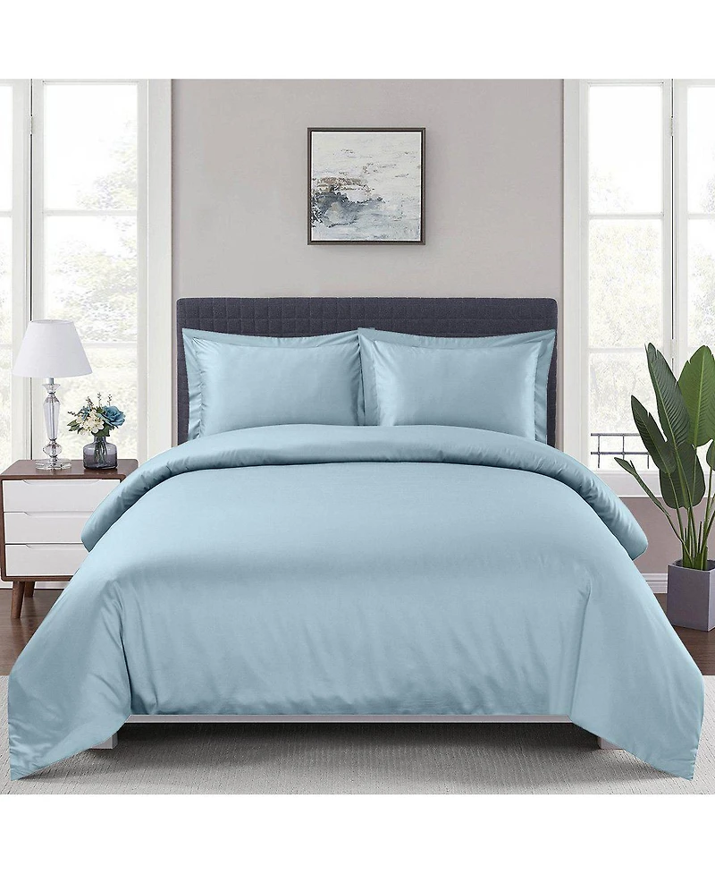 100% Viscose from Bamboo Duvet Cover Set, Full/Queen