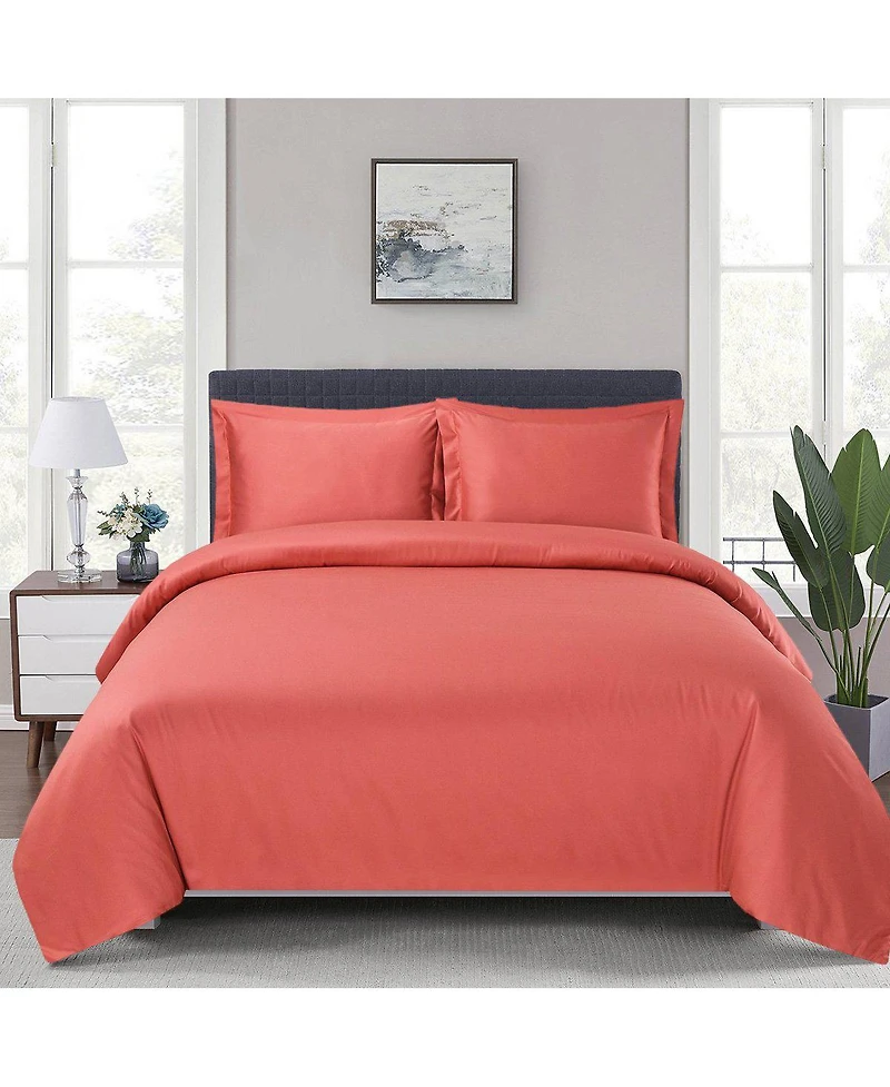 100% Viscose from Bamboo Duvet Cover Set, Full/Queen
