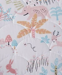 Intelligent Design Iris Woodland Animals Reversible Cotton Quilt Set