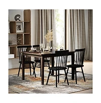 Merrick Lane Hayden Wooden Dining Table With Tapered Legs