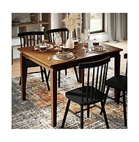 Merrick Lane Hayden Wooden Dining Table With Tapered Legs