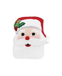 St. Nick Shaped Hooked Throw Pillow