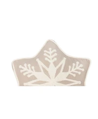 18" x 18" Snowflake Shaped Tufted Christmas Throw Pillow