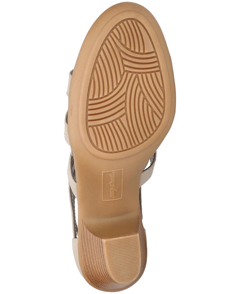 Easy Street Women's Marg Zip Gladiator Sandals