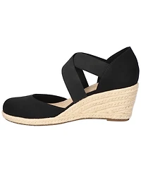 Easy Street Women's Pari Slip-On Espadrille Wedges Sandals