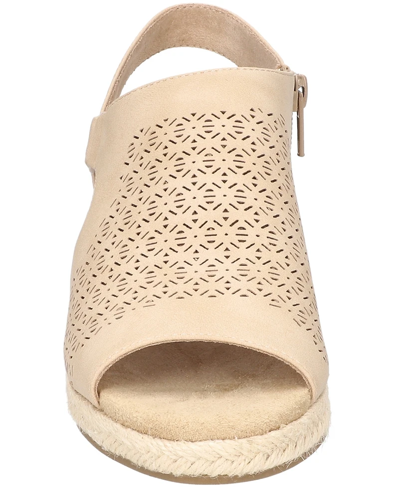 Easy Street Women's Serena Zip Espadrille Wedge Sandals
