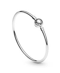 Pandora Moments Sterling Silver Clasp Closure Bangle Bracelet