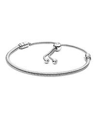 Pandora Moments Cubic Zirconia Snake Chain Slider Bracelet