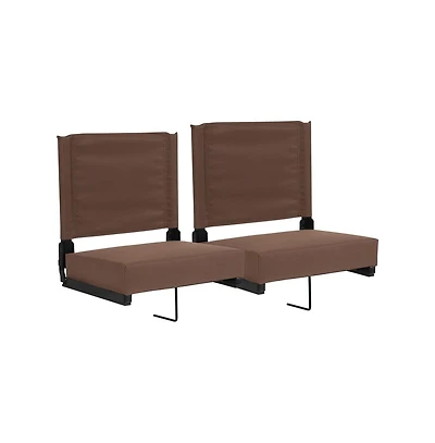 Set Of 2 500 Lb. Rated Lightweight Stadium Chair With Ultra-Padded Seat