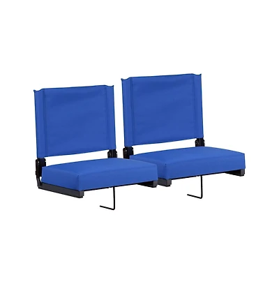 Set Of 2 500 Lb. Rated Lightweight Stadium Chair With Ultra-Padded Seat