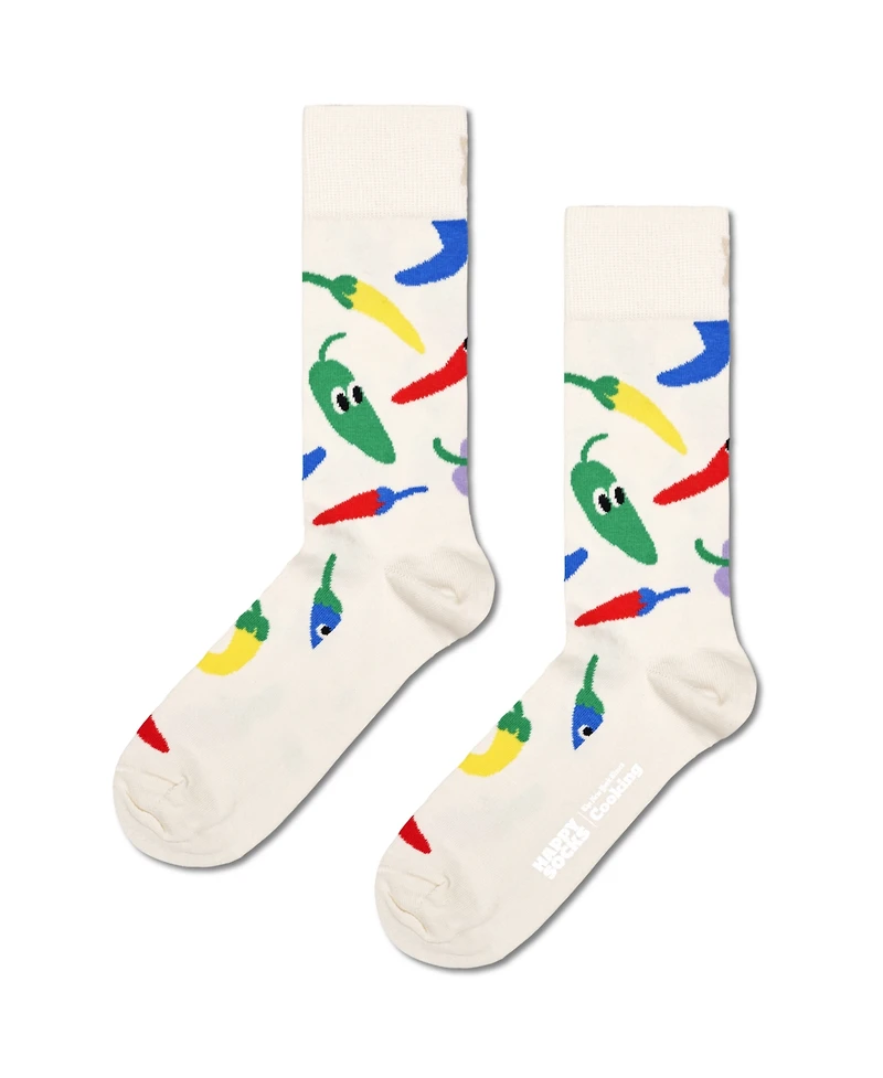Happy Socks Men's X New York Times Cooking Hothead and Fun Guy Socks Gift, Pack of 2