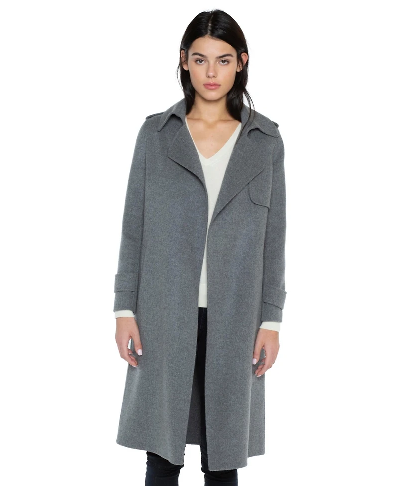 Jennie Liu Women's Cashmere Wool Double-faced Overcoat