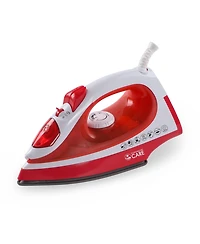 Commercial Care CCSI300 Steam Iron with 7.4 Ounce Water Tank, 1200 Watts, Comfort Grip, White with Green Accents