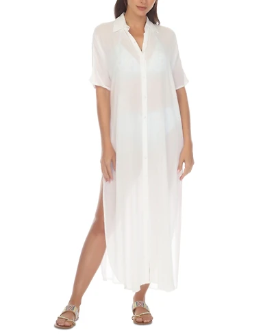 Raviya Women's Button-Down Maxi Dress Cover-Up