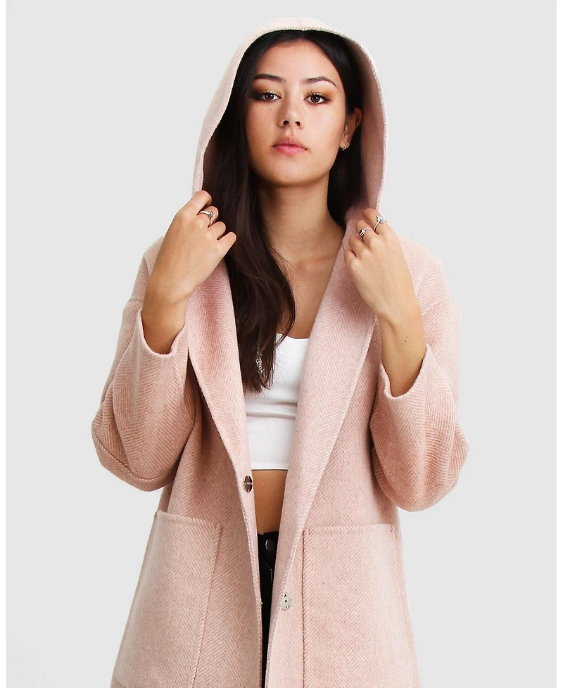 Belle & Bloom Women's Walk This Way Wool Blend Oversized Coat