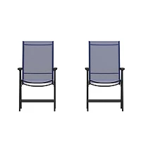 Outdoor Folding Patio Sling Chair / Portable (2 Pack)