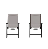 Outdoor Folding Patio Sling Chair / Portable (2 Pack)