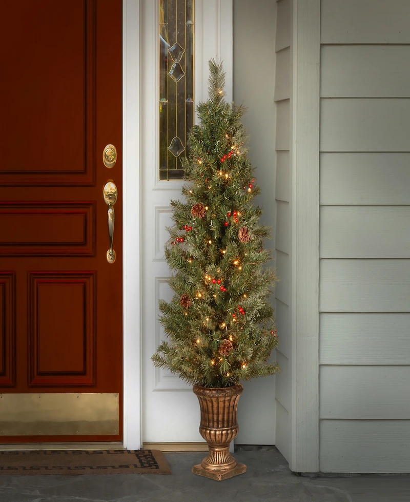 National Tree Company 4' Crestwood Spruce Entrance Tree with 100 Clear Lights