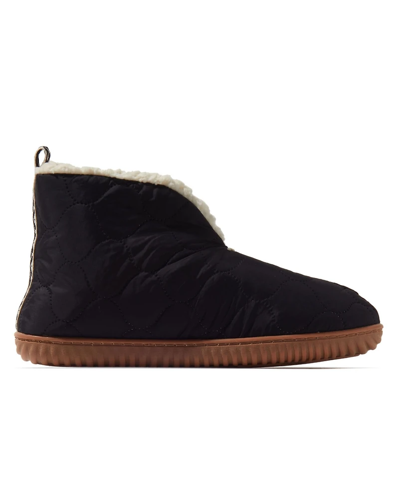 Dearfoams Women's Warm Up Bootie House Shoe Boot Slipper