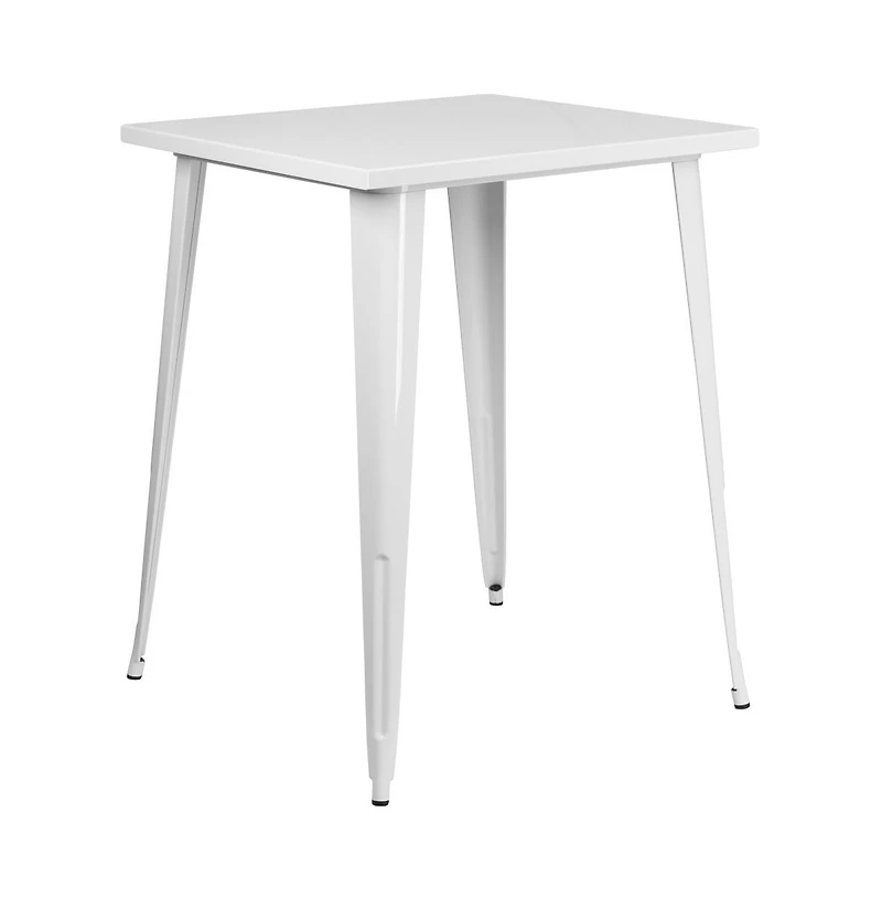 Rothko Patio Dining Table With Metal Frame And Square Top