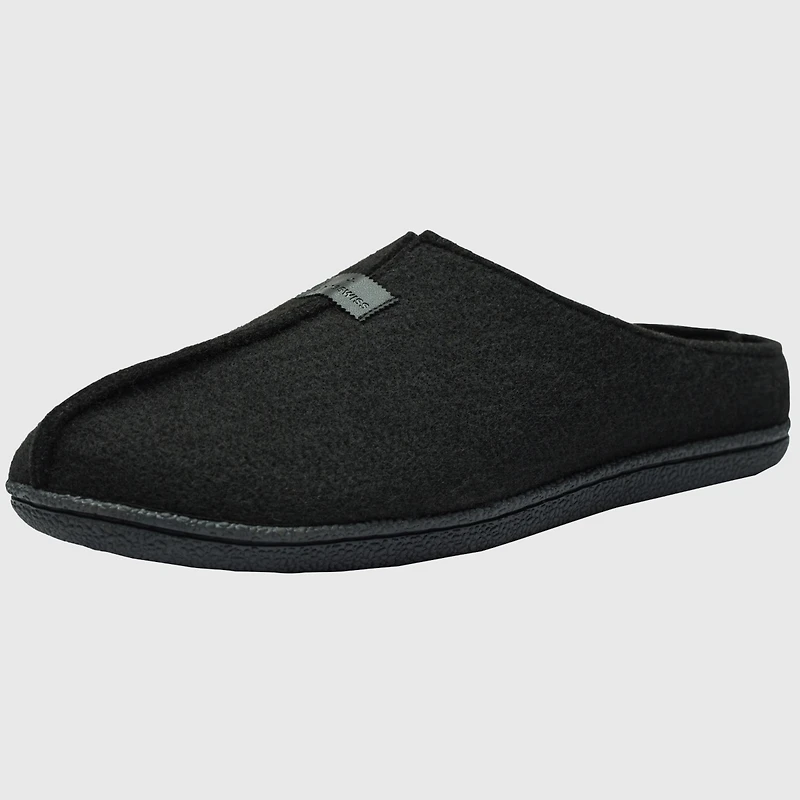 Alpine Swiss Mens Felt Faux Wool Clog Slippers Comfortable Cushion House Shoes