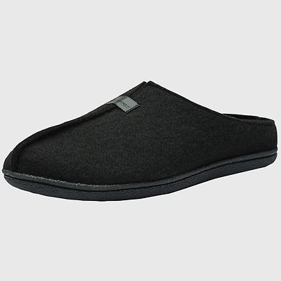 Alpine Swiss Mens Felt Faux Wool Clog Slippers Comfortable Cushion House Shoes