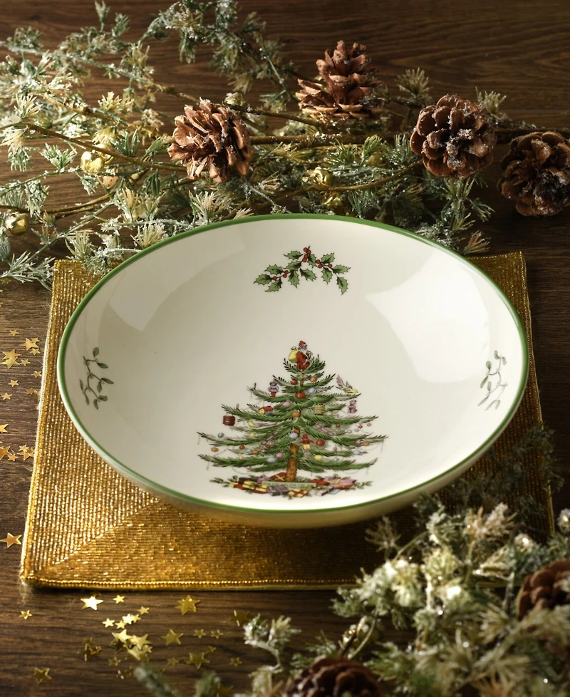 Spode Christmas Tree Pasta Serving Set, 5 Piece