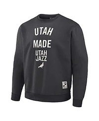 Men's Nba x Staple Anthracite Utah Jazz Plush Pullover Sweatshirt