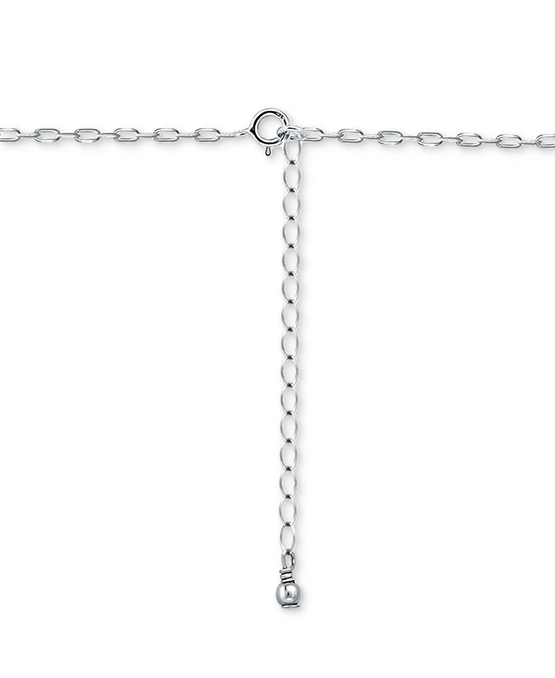 Giani Bernini Cubic Zirconia Accent Open Heart Pendant Necklace in Sterling Silver, 16" + 2" extender, Created for Macy's