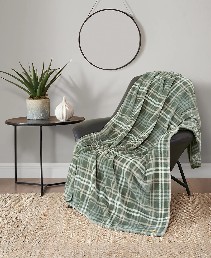 Lucky Brand Camper Plaid Cozy Plush Throw, 50" x 70"