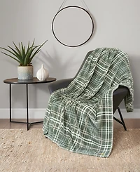 Lucky Brand Camper Plaid Cozy Plush Throw, 50" x 70"